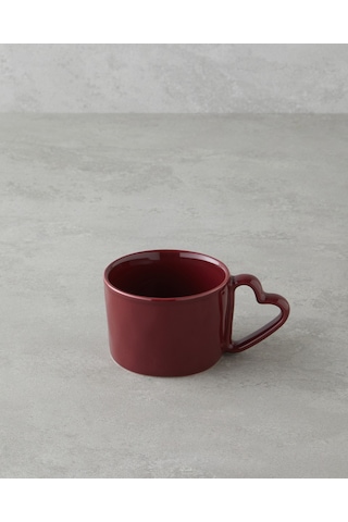 English Home Sweethearts Stoneware 2'li Kupa 285 Ml Bej Bordo Bej Bordo