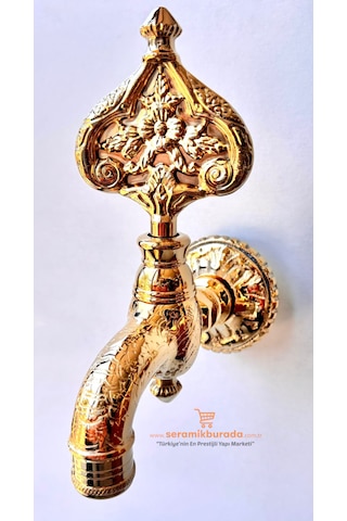 Lpd Hamam Taslı İkili Desenli Özel Osmanlı Musluğu Gold