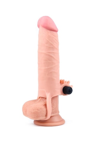Lilitu Shop 3 Cm Uzatmalı Realistik Titreşimli Penis Kılıfı