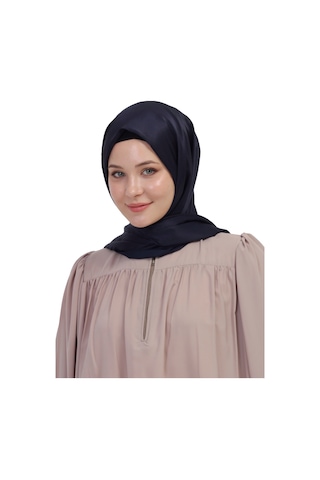 Çift Taraflı Düz Jakar Şal Parlak & Mat Dokulu, Özel Gün Şalı, Düz Renk Lacivert