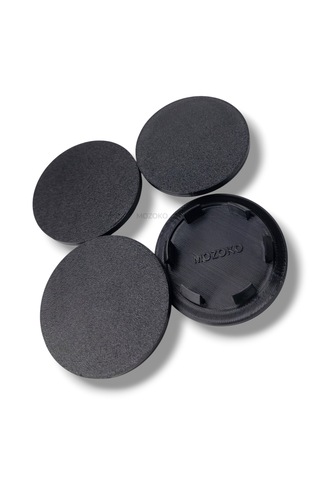 4'lü Set 70 Mm Dış Çap 56 Mm İç Çap Siyah Logosuz Jant Göbeği Kapağı