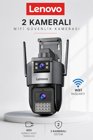 2 Kameralı 10mp Wifili Ultra Renkli Gece Görüşlü Hareket Takipli Güvenlik Kamerası
