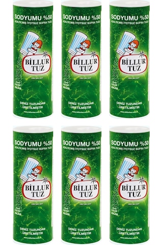 Billur Tuz Sodyumu %50 Azaltılmış Tuz 6 x 500 G