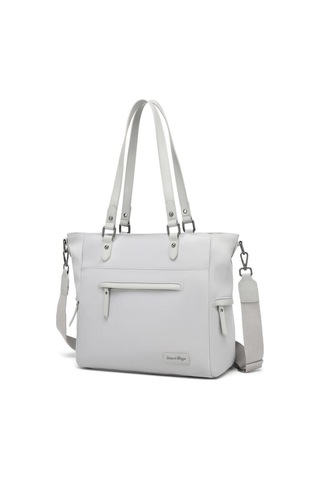 Smart Bags Twill Dimi Kumaş Kadın Omuz Çantası 3323 Açık Bej