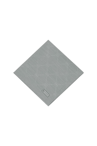 Vakko Pamuk İpek Eşarp - Monogram - Gri