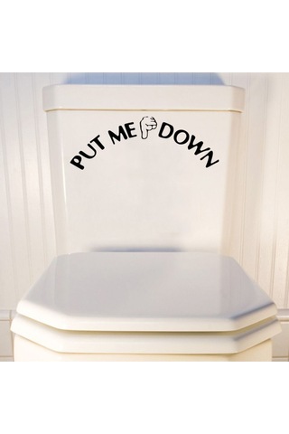 Put Me Down Klozet Kapağı Banyo Wc Sticker 20x8cm