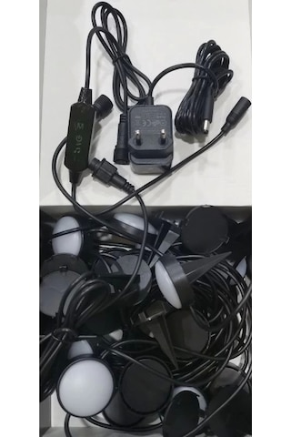 12v 10 Metre Bluetooth Özellikli Ip65 Animasyonlu Pixel Led Kazıklı Bahçe Aydınlatması Kutulu Set