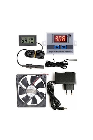 Kuluçka Makinesi Seti, Kuluçka, W3001 Termostat, Kuluçka Termostat, Kuluçka Fan, Kuluçka Termometre