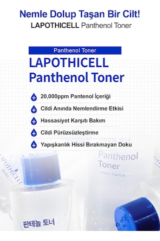 Hassas Ciltlere Özel Pantenol İçerikli, Nemlendirici Tonik Lapothıcell Panthenol Toner