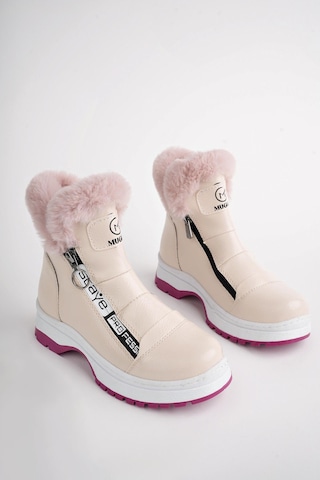 Muggo Bubble Garantili Kaymaz Taban İçi Kürklü Yandan Fermuarlı Çocuk Bot 001