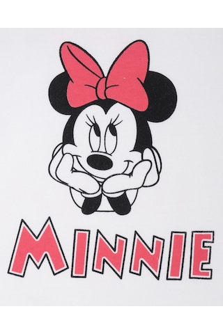 Bebelop Kız Bebek Mickey Mouse Baskılı Çıtçıtlı Uzun Kol Tulum 001
