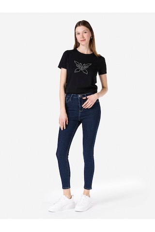 Colins 760 Diana Dar Kesim Yüksek Bel Dar Paça Denım Kadın Pantolon Cl1067483 Mavi