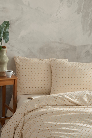 Freya Khaki %100 Pamuklu Yıkamalı Çift Kişilik Nevresim Takımı