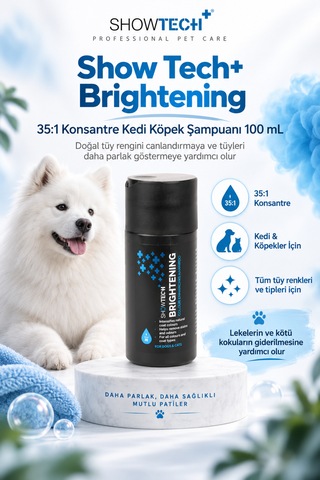 Showtech Brightening Parlatıcı Etkili Kedi Beyaz Köpek Şampuanı 100 Ml - 35:1 Konsantre