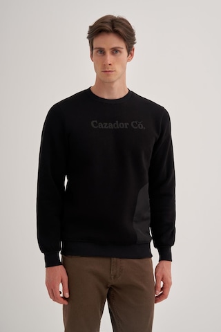 Cazador 3 İplik Şardonlu Sweatshirt 5028 Siyah 001