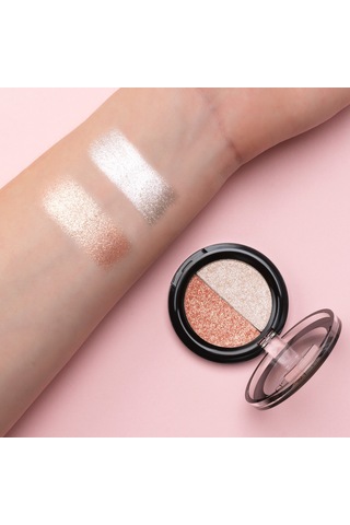 Aden Eyeshadow Shine Duos - Işıltılı Göz Farı İkilisi Beige Bej 0