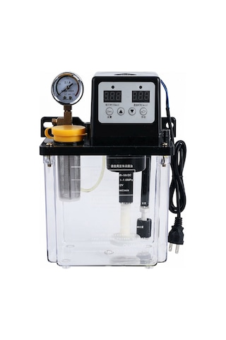 Petrol Pompası Çift Ekran 2.0l 50ml/dak 220 V 28w Otomatik Yağlama Yağı Pompası Yağ Enjektörleri Tam Bakır Motor Elektrikli Yağ Pompası Zamanlama Yağ Seviyesi Alarm Fonksiyonu 50ml/dak
