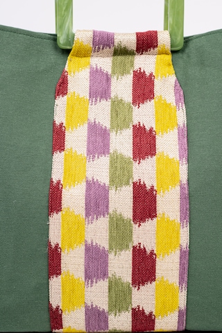 Fabric Craft Bag El Çantası Yeşil Duck Kumaş Astarlı Mıknatıslı 45x40 Yeşil