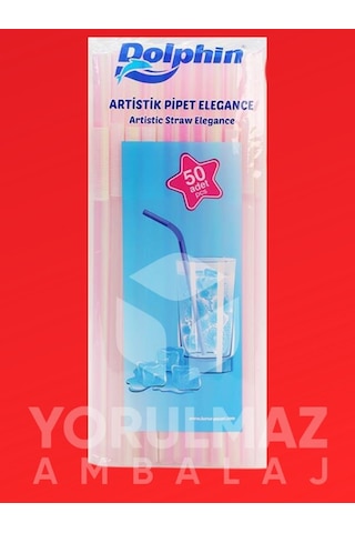 Dolphin Artistik Elegance Frozen Pipet 50 Li Renkli & Şık Tasarım