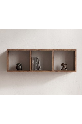 Vira Box Duvar Rafı 90 Cm Dekoratif Kitaplık Ve Duvar Rafı Ahşap