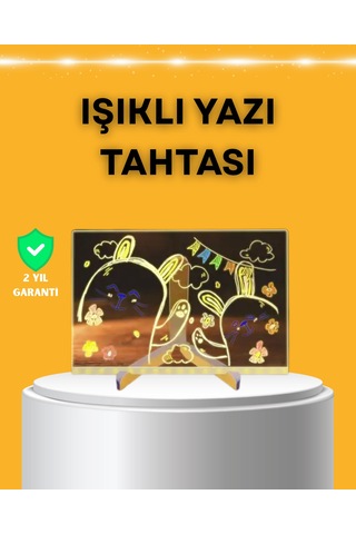 Masaüstü Ve Duvara Monte Edilebilir Led Işıklı Yazı Panosu