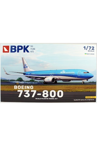 Big Planes Kits 7219 1/72 Ölçek, 737-800 Klm Yolcu Uçağı, Plastik Model Kiti-55942