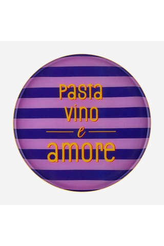 Mor Demir Pasta,vino,amore Tepsi 22,8x1x22,8 Cm