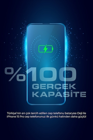Deji Apple Uyumlu iPhone 15 Pro Mucize Batarya