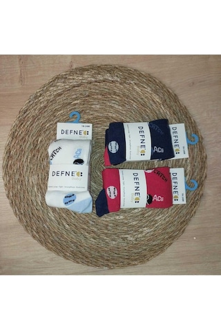 Kopya - 3 Adet Pamuklu Erkek Çocuk Ve Bebek Külotlu Çorap-869 Kırmızı