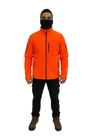 Mysia Outdoor Turuncu Taktik Polar Mont Avcı 7 Cep Çok Renkli