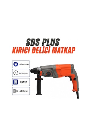 800w Sds Plus Kırıcı Delici Matkap 26 Mm Hilti Tipi Darbeli Beton Delme Ve Kırma Makinesi 1300 Devir
