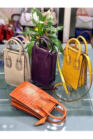 Sentt Deri Damarlı Akardion Çanta