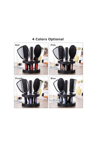 Youtek 5'li Profesyonel Saç Bakım Seti - Aynalı Tarak Ve Şekillendirme Fırçaları