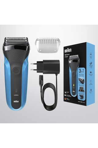 Braun 3 Serisi 310 BT BLU 3’ü 1 Arada Islak ve Kuru Kablosuz Tıraş Makinesi