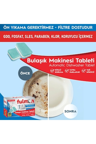 Fulmon Hepsi Bir Arada Bulaşık Makinesi Tableti 30'lu