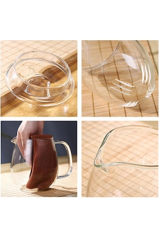 Cam Çaydanlık Çıkarılabilir Demlik Çiçekli Çay Filtresi Isıtmalı Güvenli Çay Su Isıtıcısı Çiçek Açan Gevşek Yaprak Çay Makinesi Seti Çaydanlıklar Altın - Beyaz