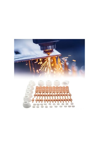 Yifomall "100 Parça Pt-31 L-g-40 Plazma Kesme Torç Nozul, Elektrot Ve Yedek Parça Seti - 40a'ye Kadar"