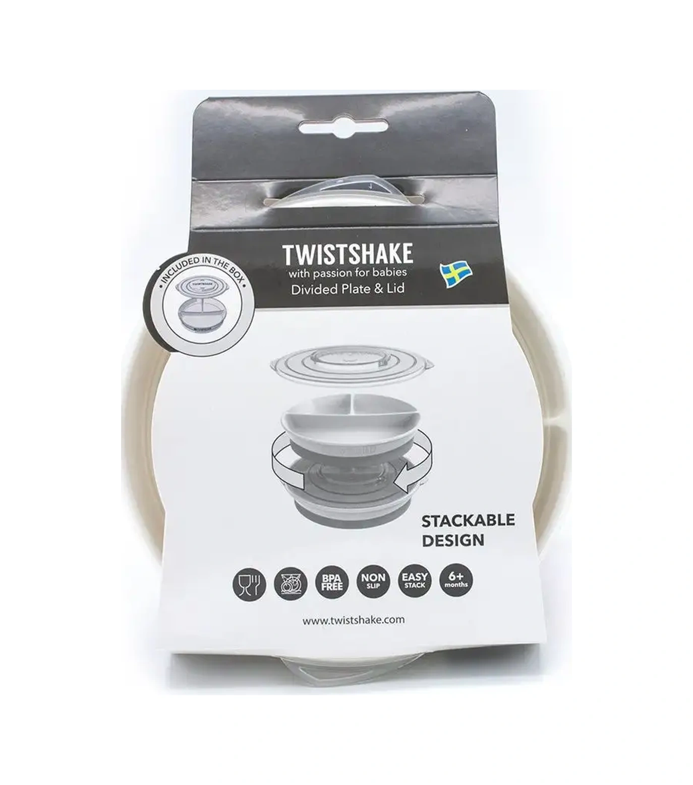 Twistshake Bölmeli Çocuk Mama Tabakları, 6 Aydan İtibaren. 6949150 Beyaz