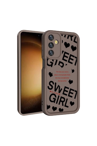 Galaxy Uyumlu A05s Kılıf Kamera Korumalı Baskılı Arka Yüzey Klas Kapak - Siyah Siyah Siyah