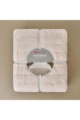 Evidea Soft Magro Çift Kişilik Yatak Örtüsü - Ekru - 200x230 Cm Ekru