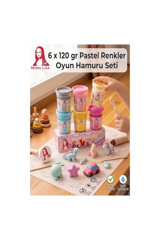 Oyun Hamuru 12 Renk 1 Paket Monalisa 12 Li Ana Ve Pastel Oyun Hamuru Kurumaya Karşı Dirençli Okul Öncesi Kreş Yumuşak Çok Renkli