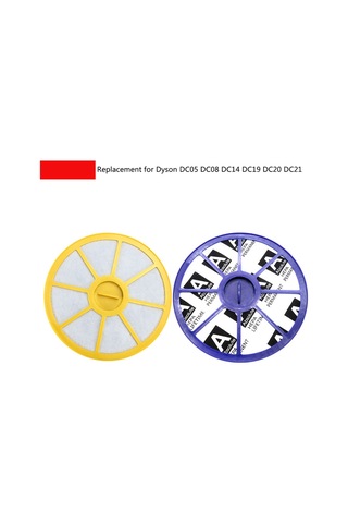 Padalink 戴森 Dc05/dc08/dc14/dc19/dc20/dc21 Süpürge İçin Ön+arka Filtre Seti - Yüksek Verimli Temizleme, Yıkama Ve Yeniden Kullanım Olanaklı Sarı+mavi