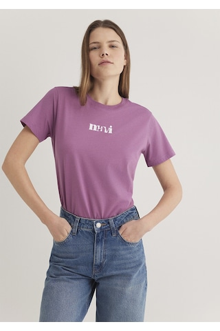Mavi - Mavi Baskılı Pembe Tişört 1612241-70987 Pembe