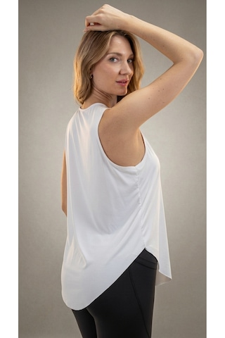 Heyy's Oversize Beyaz Renk Polyamid Atlet Beyaz