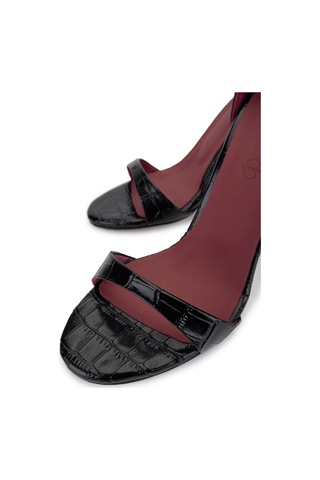 Tamer Tanca Kadın Siyah Hakiki Deri Kroko Topuklu Ayakkabı 340 158 Bn Ayk Y25 Sıyah Kroko Siyah