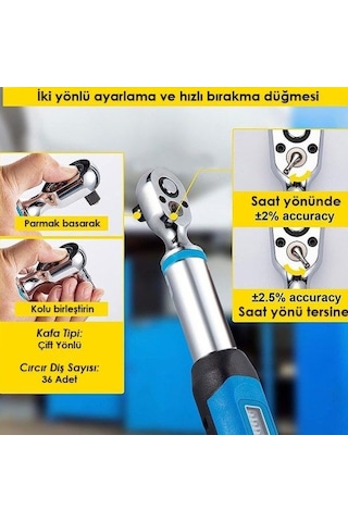 Loyka Awj4-0135 Cırcır Başlı Dijital Torkmetre Tork Anahtarı 135nm
