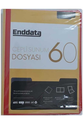 Enddata Ön Cepli Sunum Dosyası 60'lı Kırmızı 1260-2
