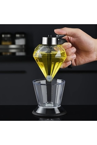 Trendooze Gaojunshop01 Sızıntı Önleyici Cam Yağ Bal Dispanseri, Mutfak Aksesuarı Cam