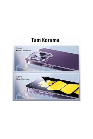 Baseus Apple Uyumlu iPhone 15 Pro Lucent Serisi Ultra İnce Transparan Kılıf
