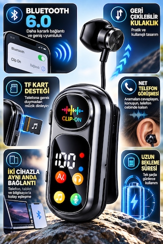 Beeman S-530 Max Bluetooth 6.0 Kulak İçi Kulaklık